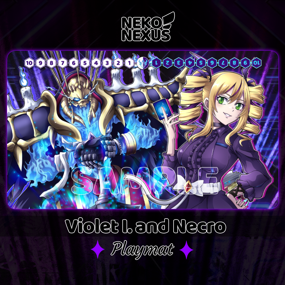 Playmat Violet and Necro - NekoNexus - 14"x24" / 34,5x59x0.2cm