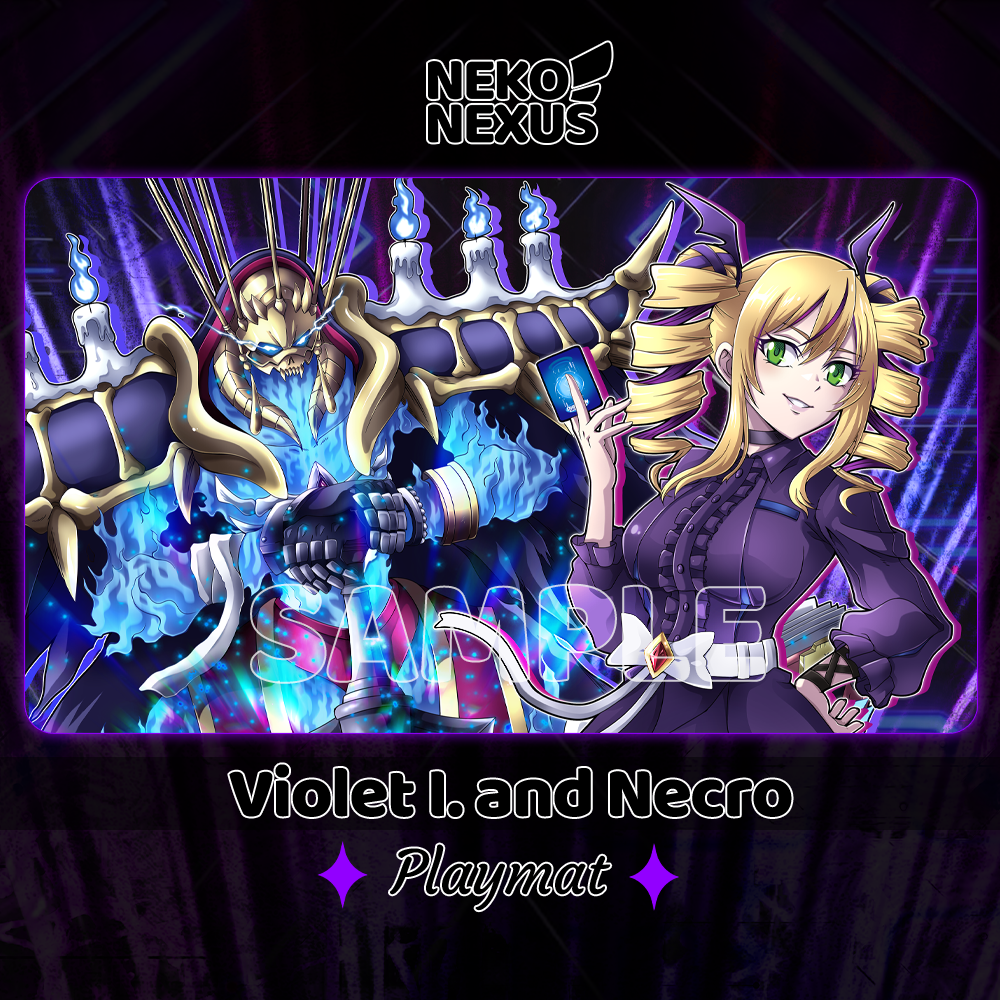 Playmat Violet and Necro - NekoNexus - 14"x24" / 34,5x59x0.2cm