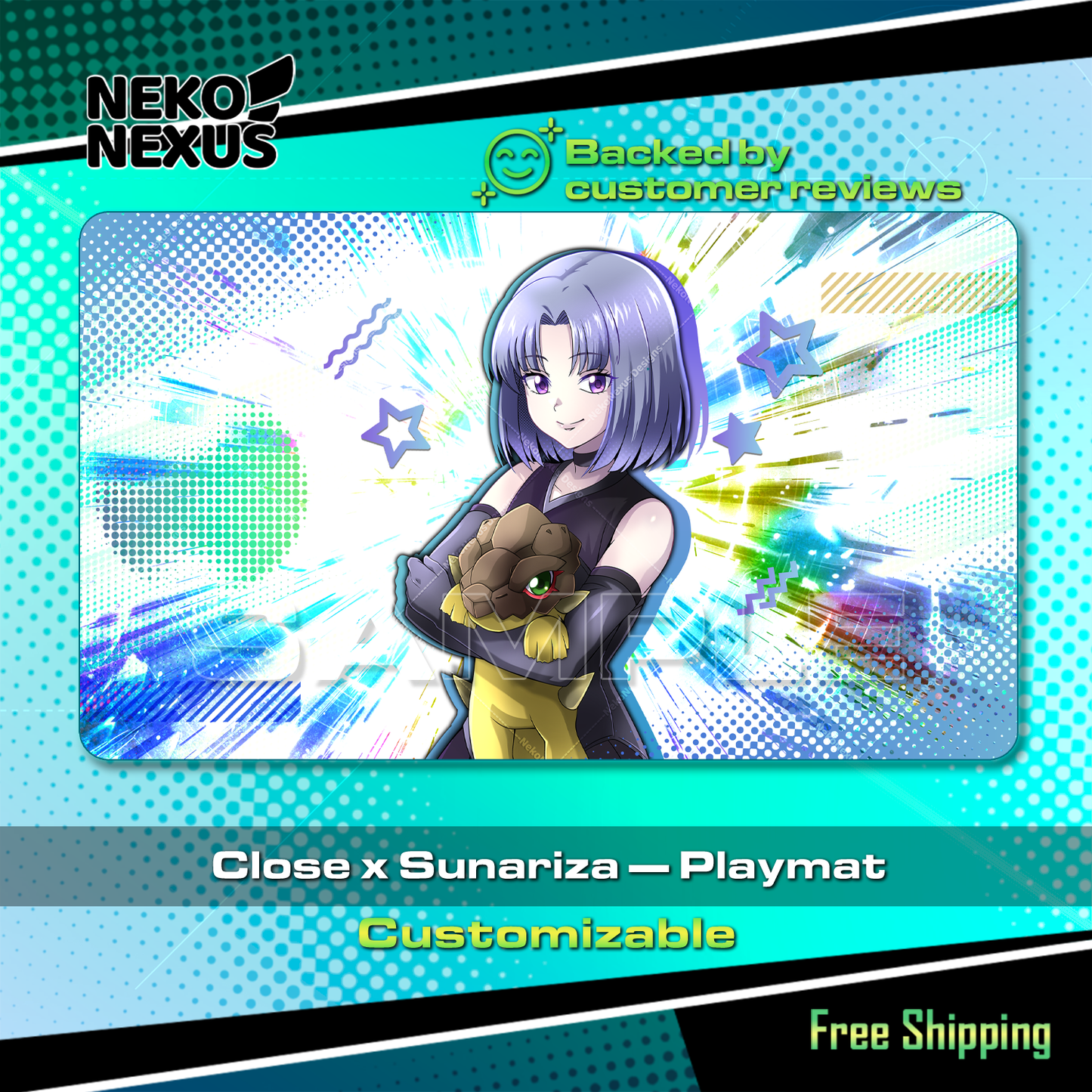 Playmat - Mousepad - Close X Sunarizamon – DCG – 24" x 14" (600 x 350 x 2 mm)