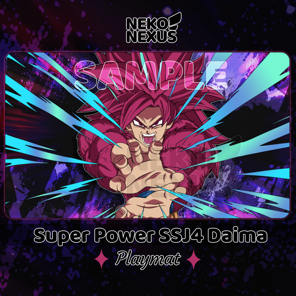 Playmat Super Power SSJ4 Daima - 14"X24" / 35X60cm