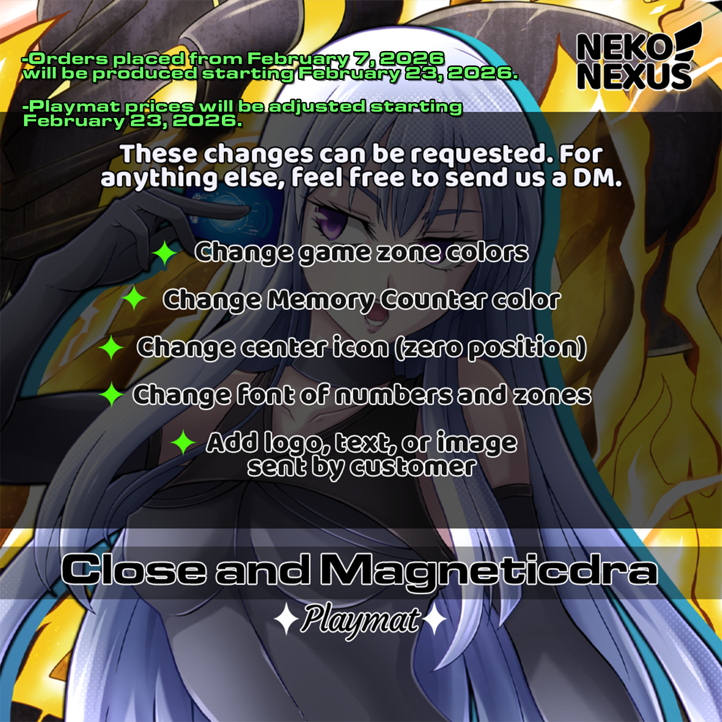 Playmat - Mousepad - Close and Magneticdra - DCG - 14"X24" / 35X60x0.2