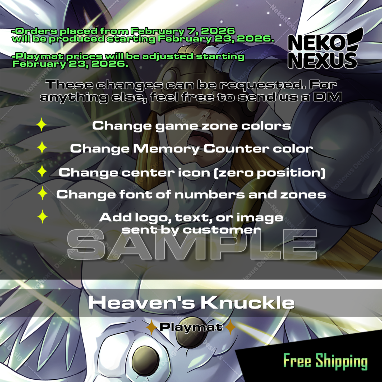 Playmat - Mousepad - Heaven's Knuckle – DCG – 14"x24" approx/ 35x60x.02cm