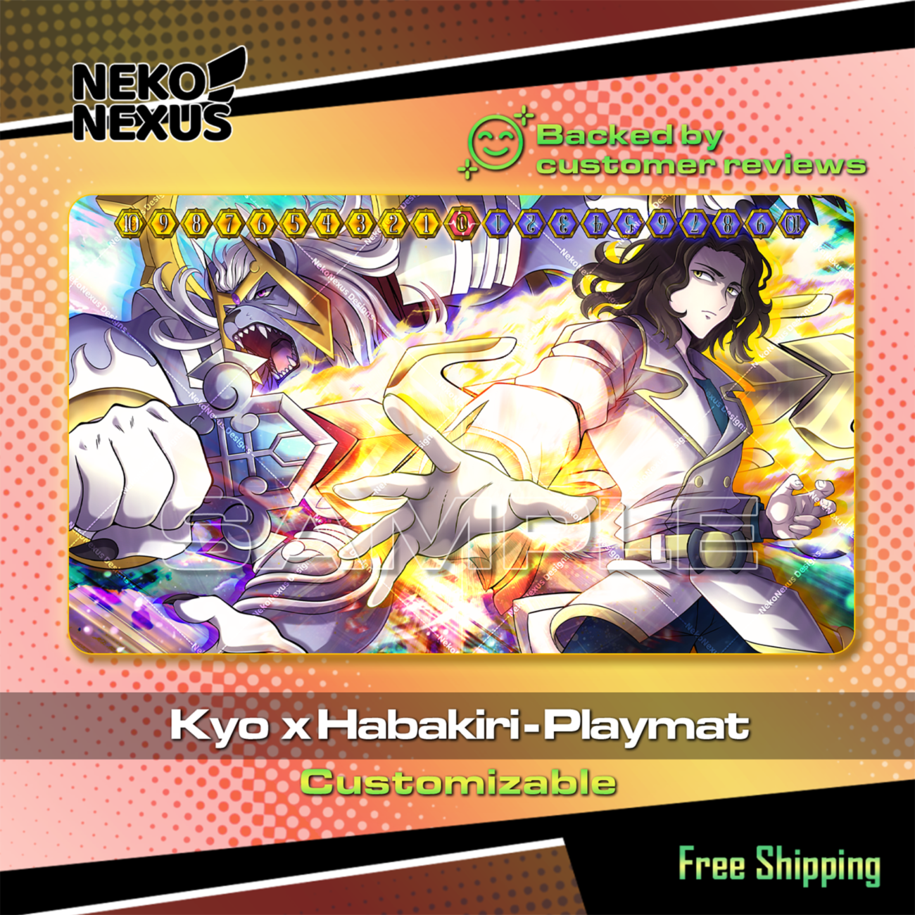 Playmat - Kyo and Habakirimon - Beatbreak – DCG – 24" x 14" (600 x 350 x 2 mm)
