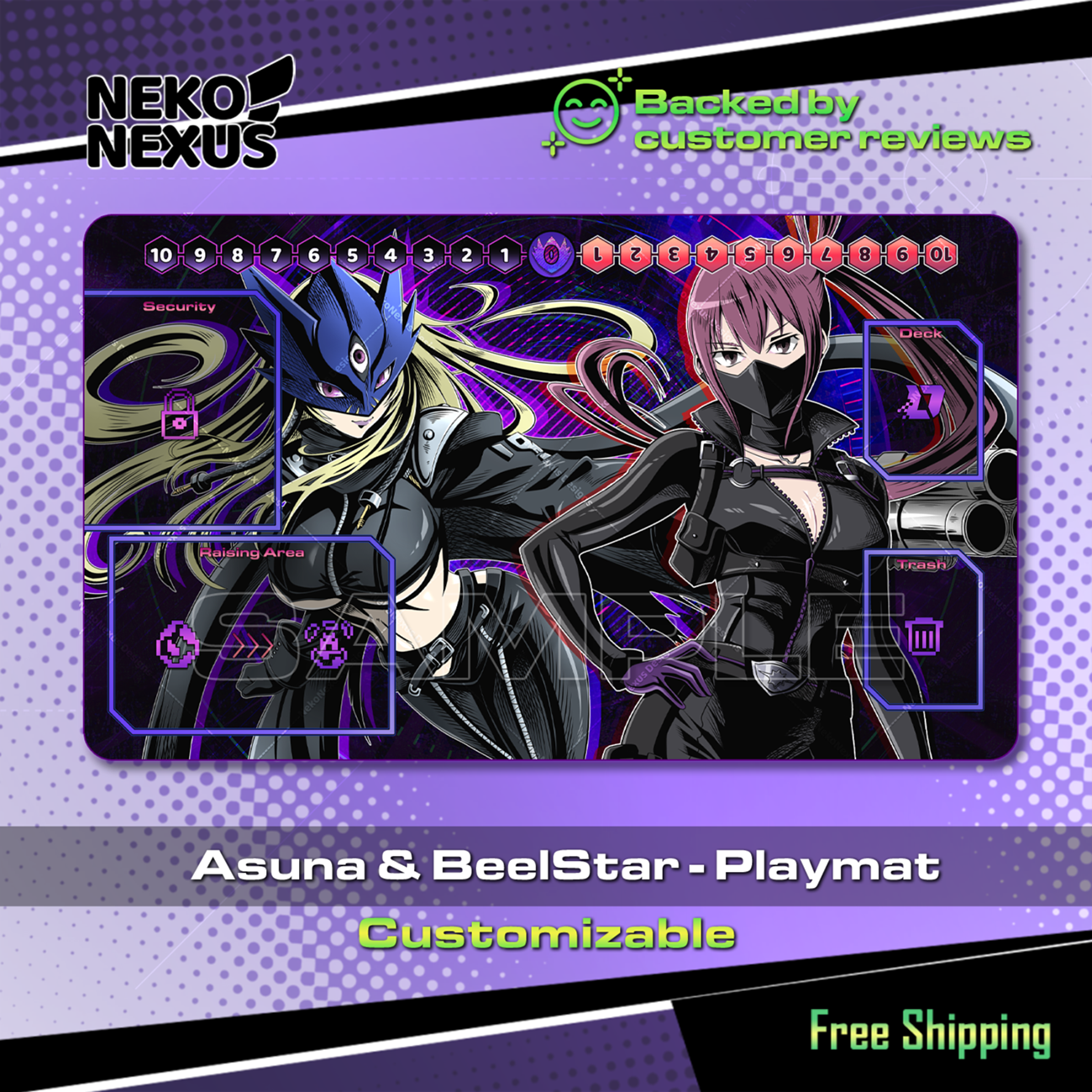 Playmat - Mousepad - Asuna and BeelStar (Version 2) – DCG – 24" x 14" (600 x 350 x 2 mm)