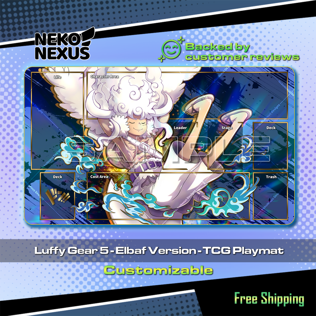 Gear 5 - Elbaf Version - TCG Playmat - 24" x 14" (600 x 350 x 2 mm)