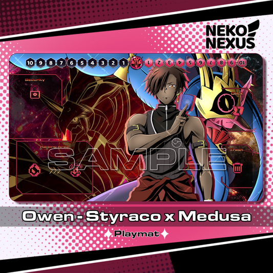 Playmat/Mousepad Owen - Styraco x Medusa – DCG – 14"x24" approx/ 35x60x.02 cm