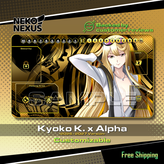 Playmat - Mousepad -  Kyoko K. & Alpha (2026 -2027) version - DCG – 24" x 14" (600 x 350 x 2 mm)