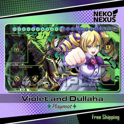 Playmat/Mousepad Violet Inboots and Dullahamon - Digimon Card Game - 14"X24" approx / 35X60x0.2cm