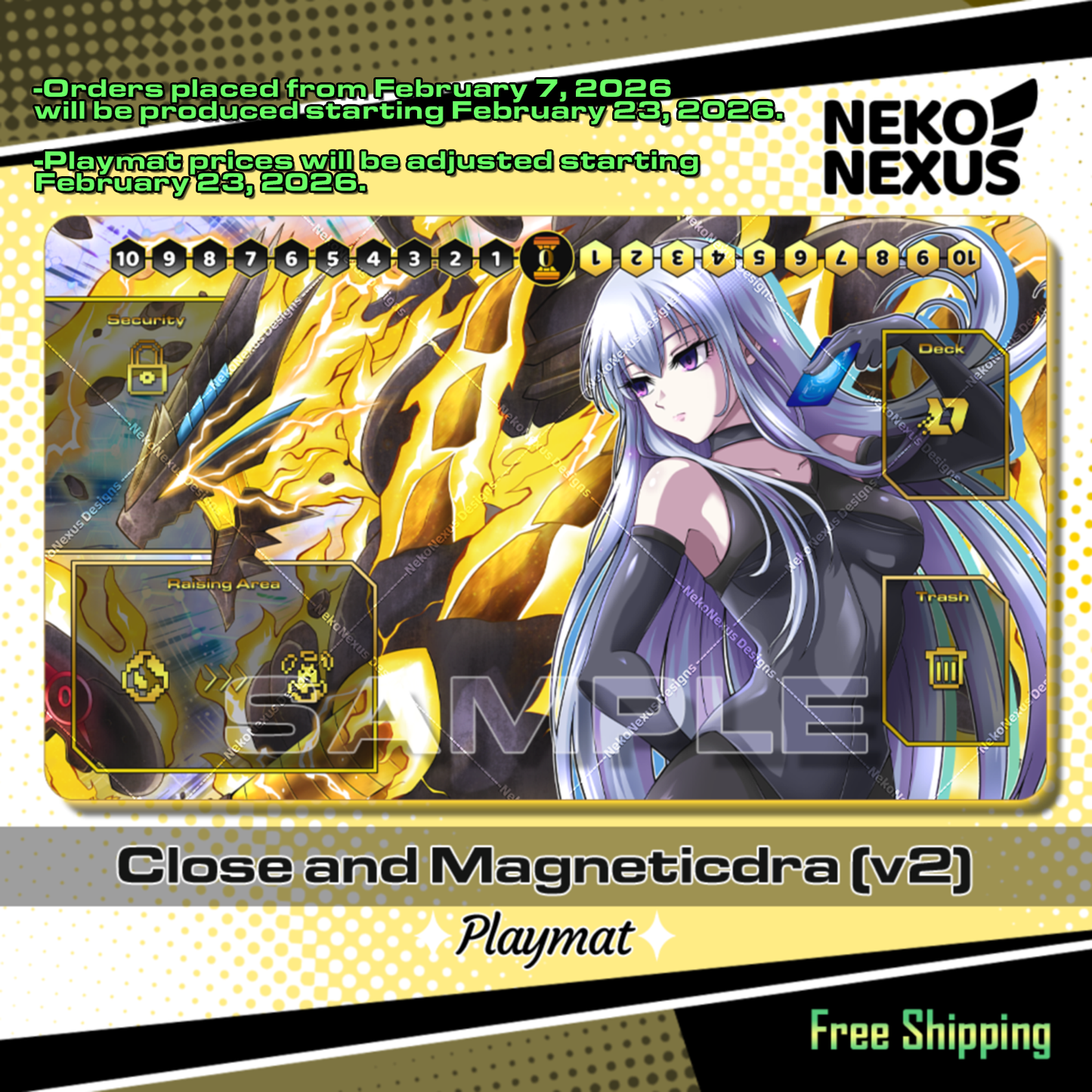 Playmat - Mousepad - Close and Magneticdra (version 2)- 14"X24" / 35X60