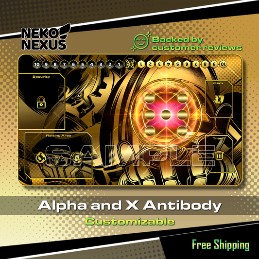 Playmat - Mousepad -  Alpha and X Antibody - DCG – 24" x 14" (600 x 350 x 2 mm)