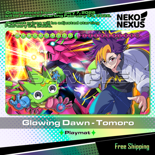 Playmat - Mousepad - Glowing Dawn Tomoro – DCG – 14"x24" approx/ 35x60x.02cm
