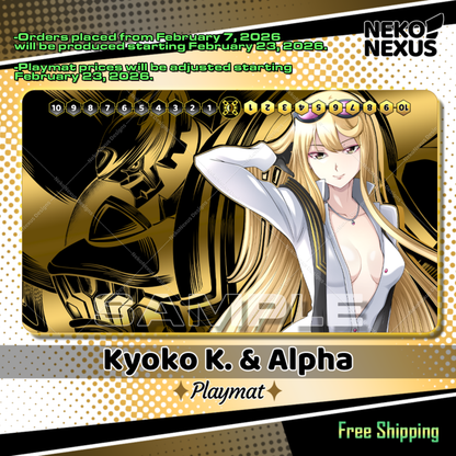 Playmat - Mousepad -  Kyoko & Alpha - DCG - 14"X24" / 35X60x0.2cm