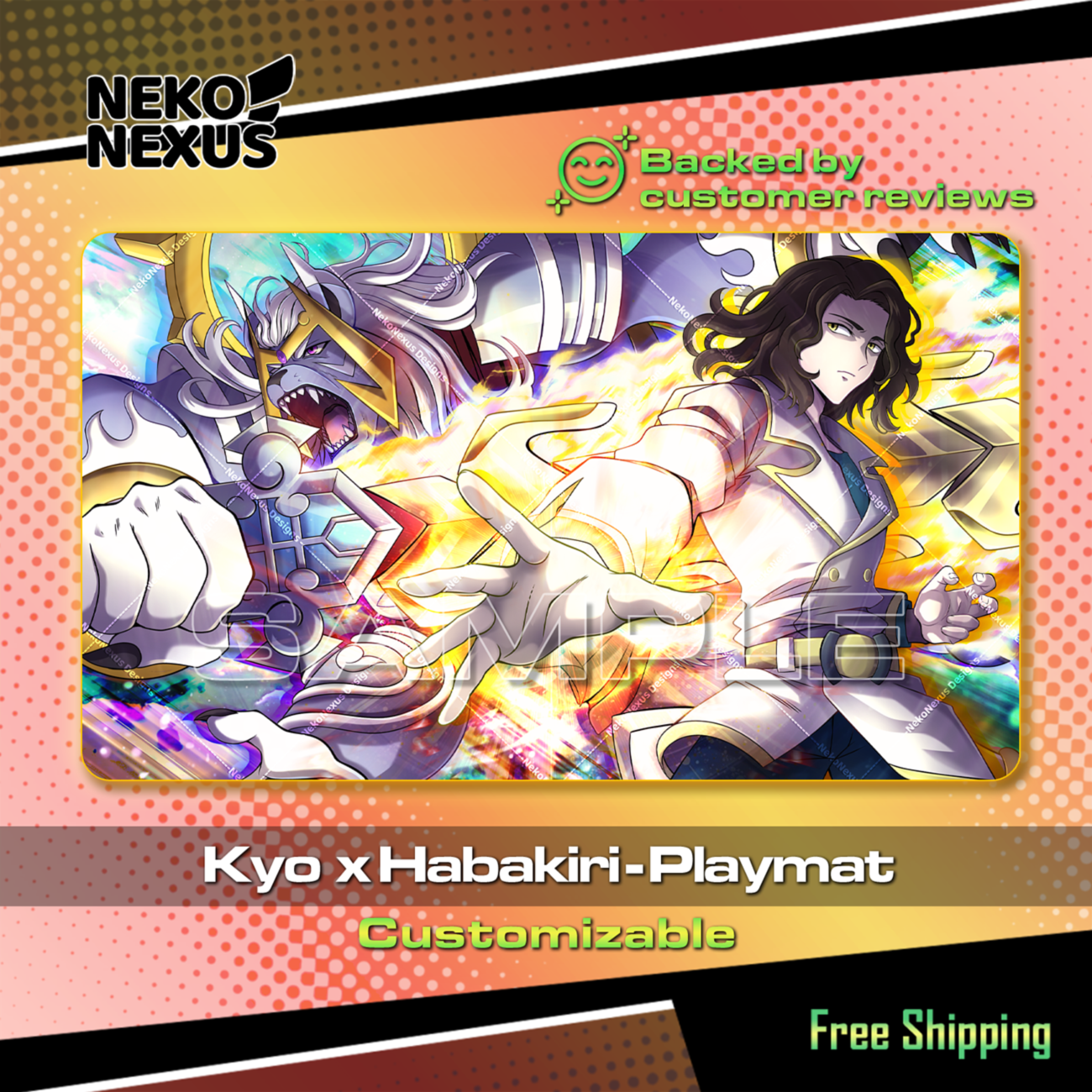 Playmat - Kyo and Habakirimon - Beatbreak – DCG – 24" x 14" (600 x 350 x 2 mm)