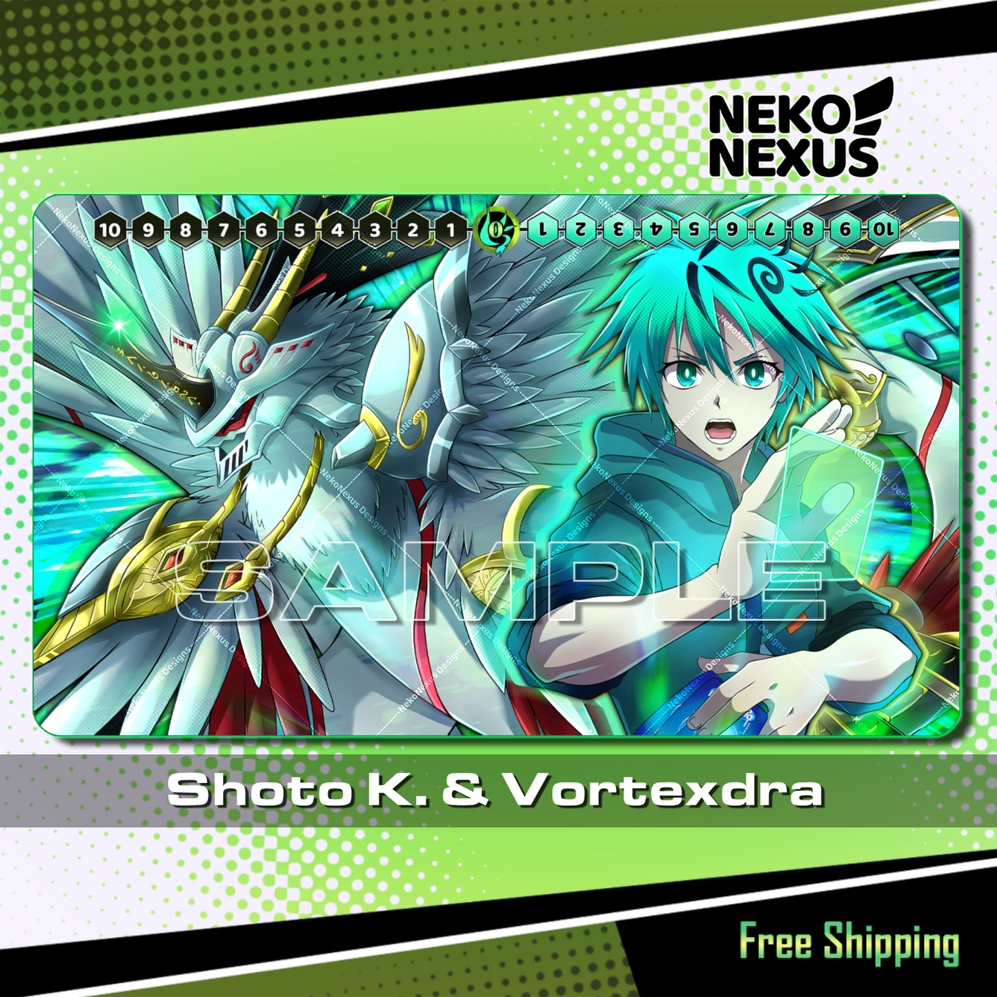 Playmat - Mousepad - Shoto K. & Vortexdra – DCG – 24" x 14" (600 x 350 x 2 mm)