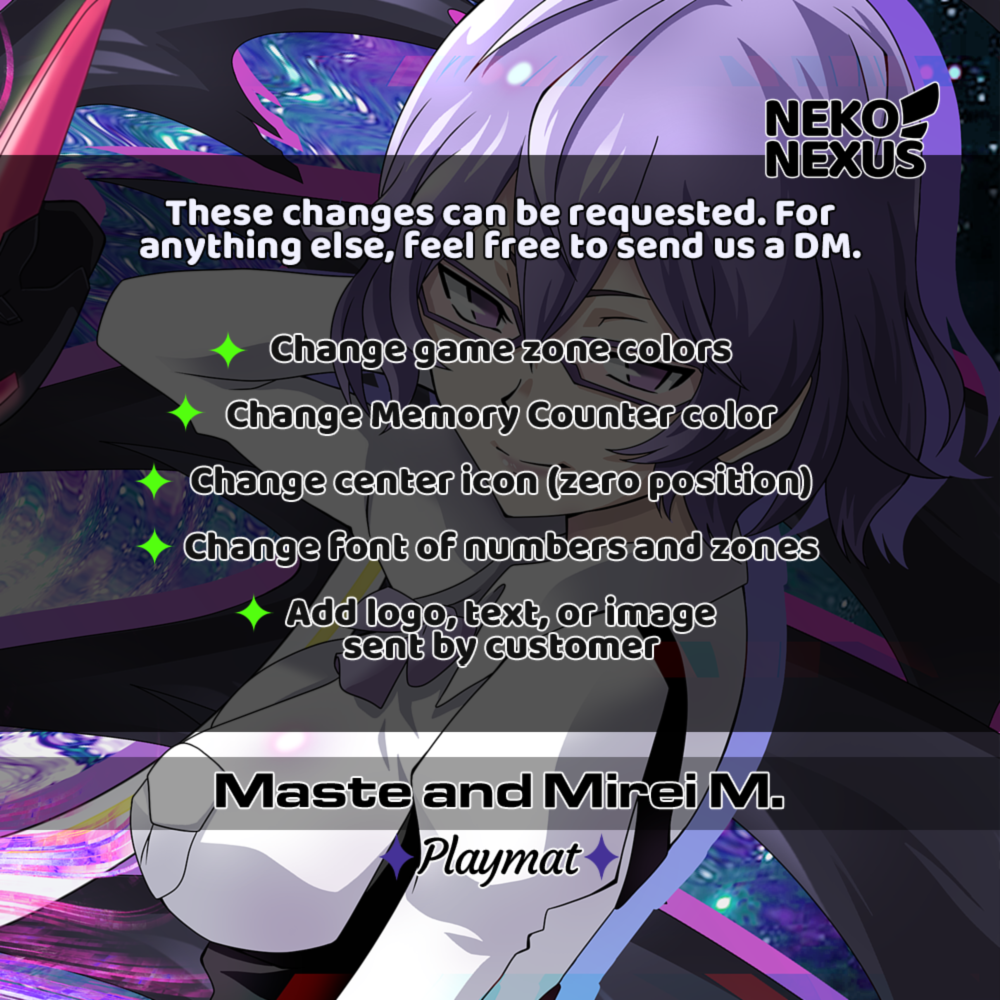 Playmat  Maste and Mirei M. - DCG - NekoNexus - 14"x24" / 35x60