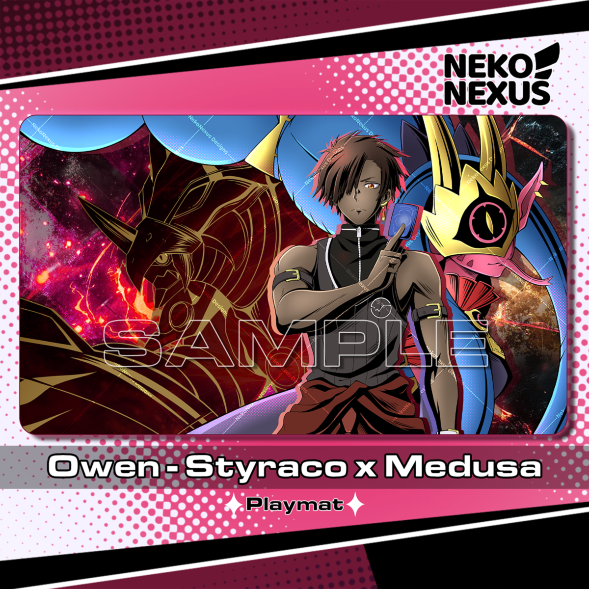 Playmat/Mousepad Owen - Styraco x Medusa – DCG – 14"x24" approx/ 35x60x.02 cm