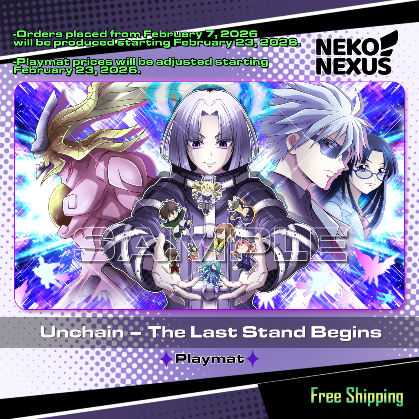 Playmat - Mousepad - Unchain - The Last Stand Begins – DCG – 14"x24" approx/ 35x60x.02cm