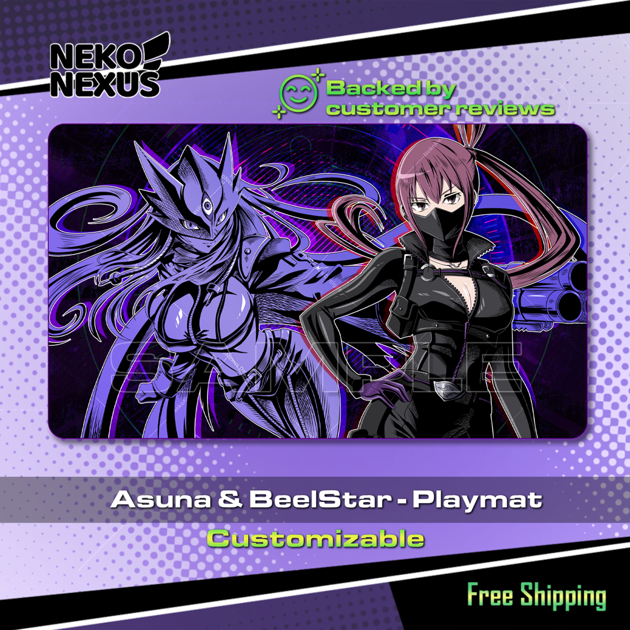 Playmat - Mousepad - Asuna and BeelStar – DCG – 24" x 14" (600 x 350 x 2 mm)
