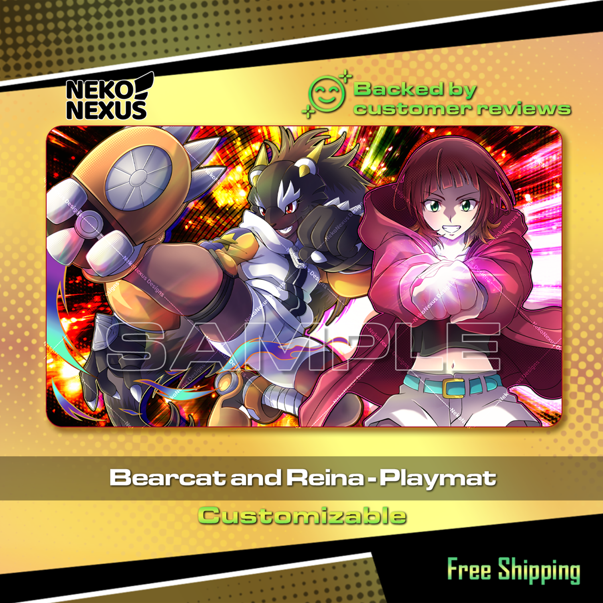 Playmat - Bearcat and Reina – DCG – 24" x 14" (600 x 350 x 2 mm)
