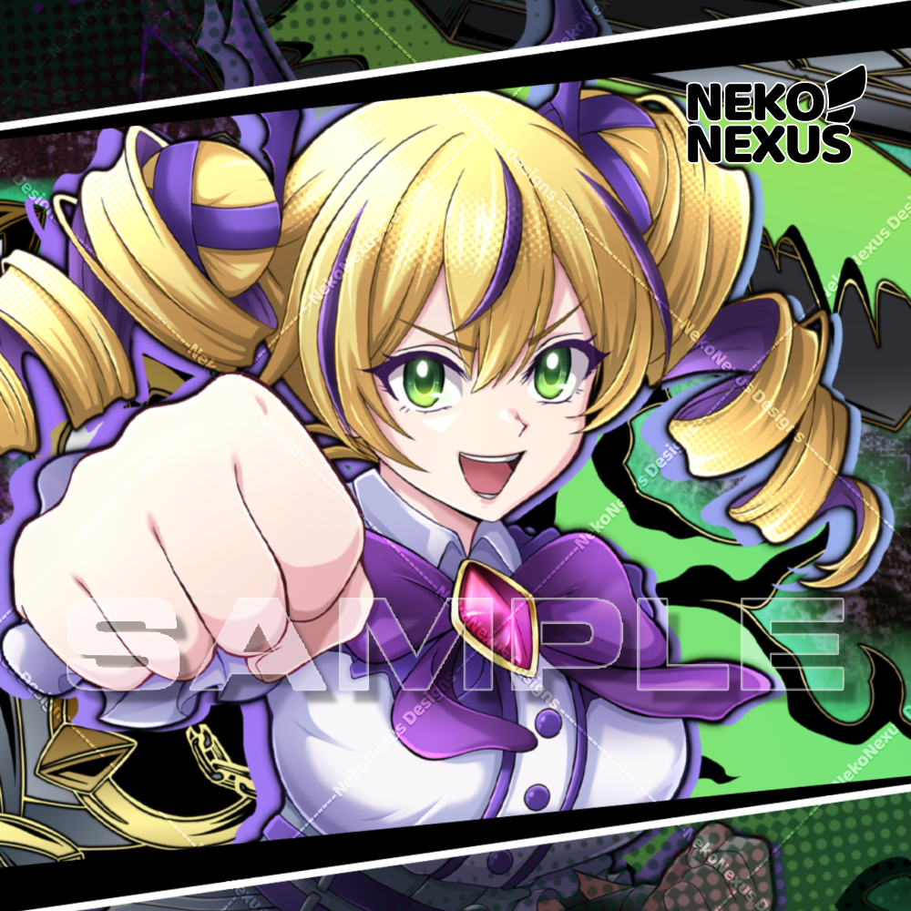 Playmat/Mousepad Violet Inboots and Dullahamon - Digimon Card Game - 14"X24" approx / 35X60x0.2cm