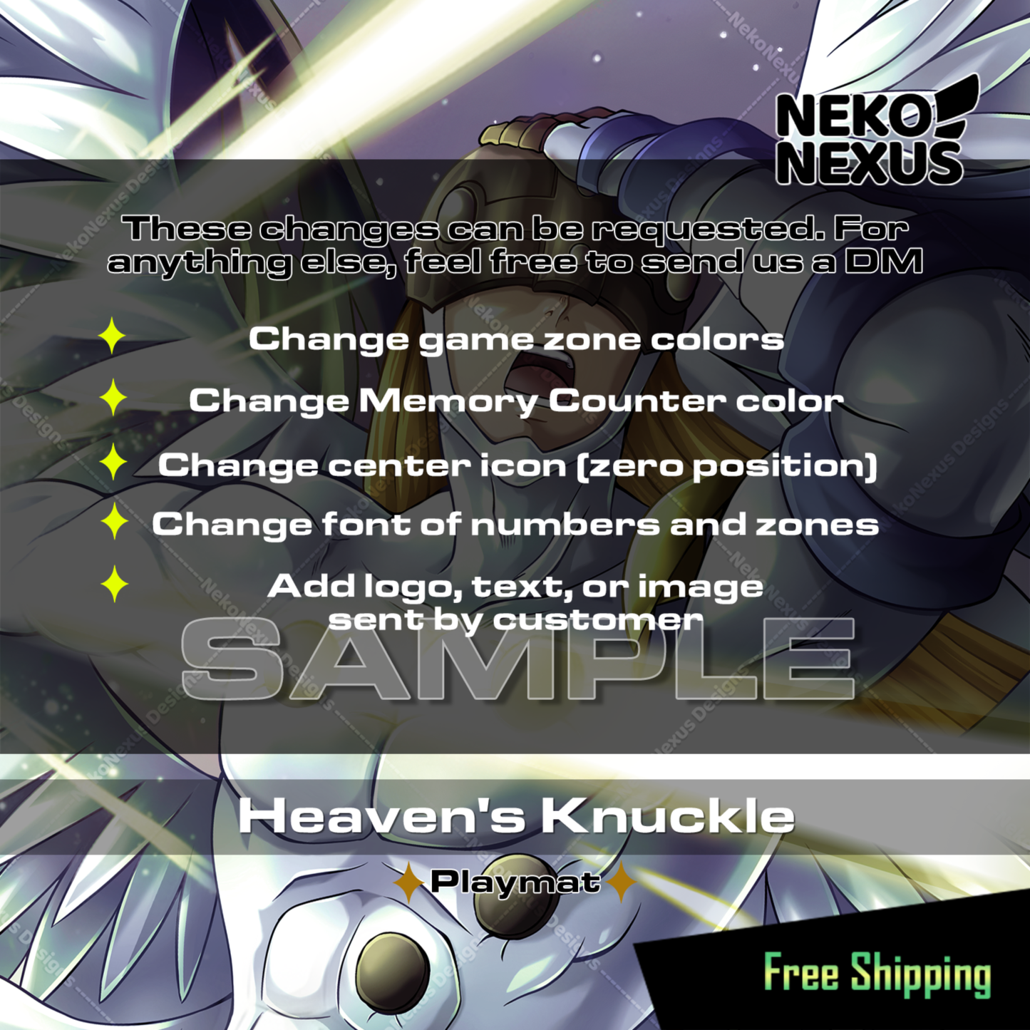 Playmat - Mousepad - Heaven's Knuckle – DCG – 14"x24" approx/ 35x60x.02cm