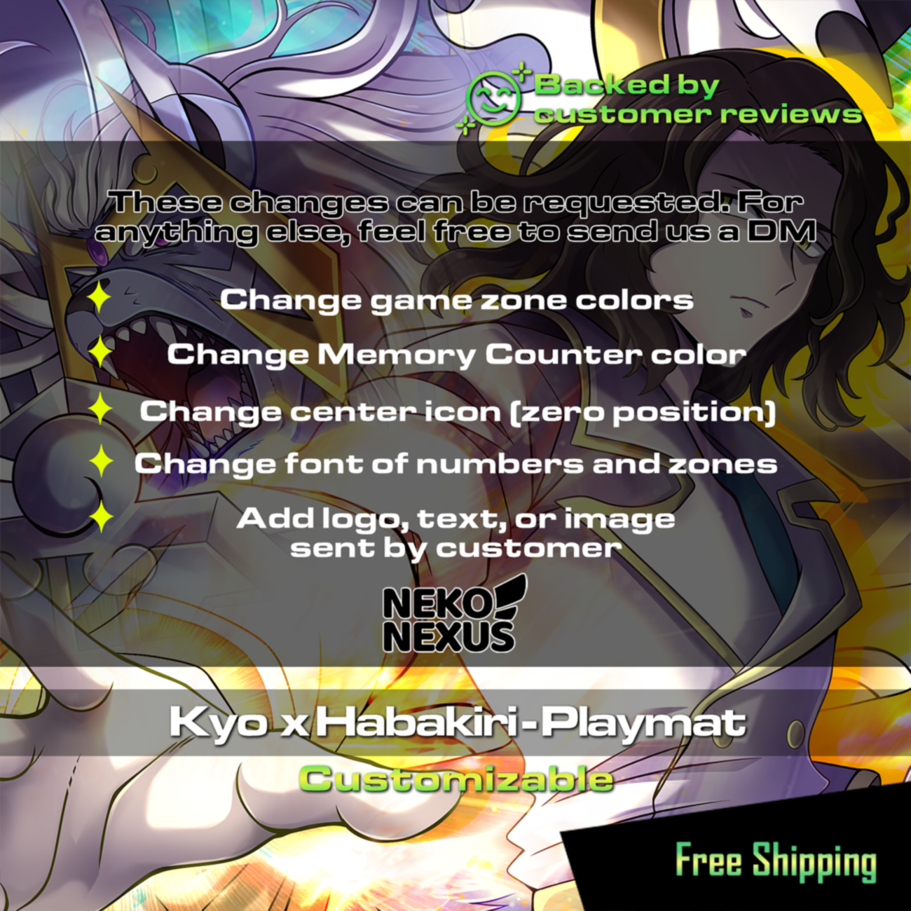 Playmat - Kyo and Habakirimon - Beatbreak – DCG – 24" x 14" (600 x 350 x 2 mm)