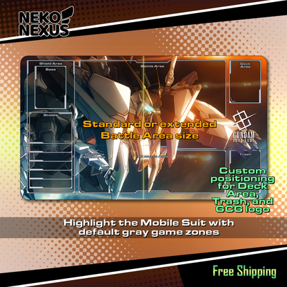 Custom Gundam - GCG Playmat  – 24" x 14" (600 x 350 x 2 mm)