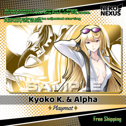 Playmat - Mousepad -  Kyoko & Alpha - DCG - 14"X24" / 35X60x0.2cm