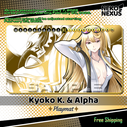 Playmat - Mousepad -  Kyoko & Alpha - DCG - 14"X24" / 35X60x0.2cm