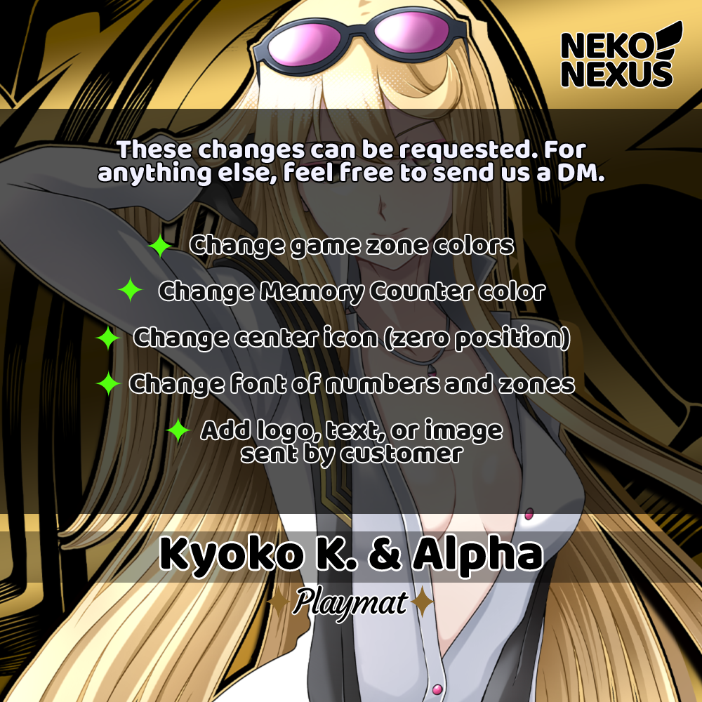 Playmat -  Kyoko & Alpha - DCG - 14"X24" / 35X60x0.2cm